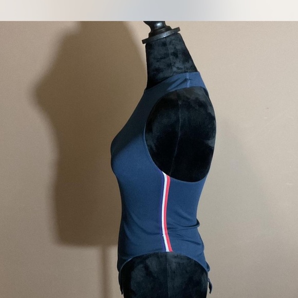 Prozis Navy Blue Bodysuit with Red and White Stripe - Picture 1 of 3